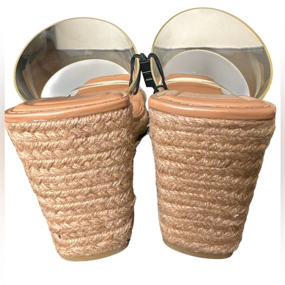 NWT Zara Vinyl strapped Espadrille Wedge Sandal - Picture 5 of 5